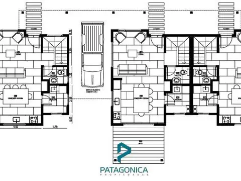 Casa 3 ambientes con 1 baño