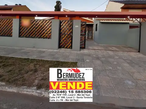 Casa venta 6 ambientes Mar del tuyu calle 3 entre 70 y 71