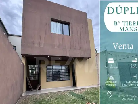 VENTA DÚPLEX 2 DORMITORIOS B° TIERRA MANSA