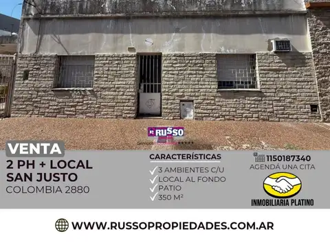 Venta 2 PH  con local San Justo salida 2 calles