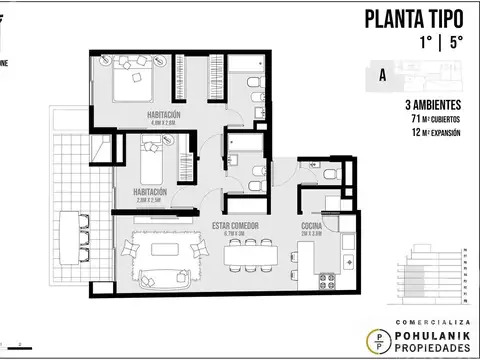 Departamento en Venta en Chacarita, USD 199.200