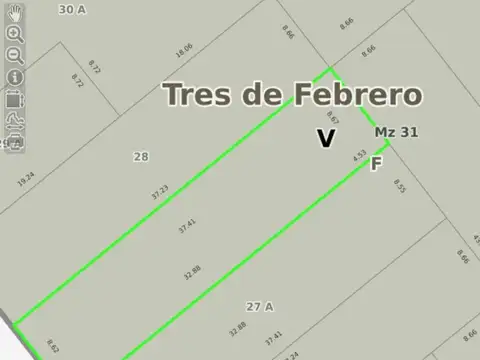 Terreno en Venta 8  mts Frente