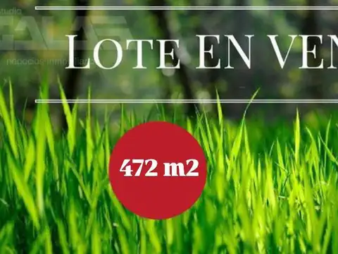 Excelente lote en Udaondo de 472 m², zona residencial y próximo al corredor Martín Fierro