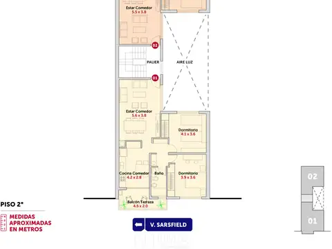 Departamento en Venta de 3 ambientes