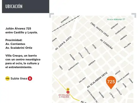 Julian Alvarez 725, Villa Crespo - 2 ambientes con balcón de pozo