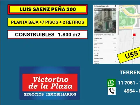 TERRENO CONGRESO  - 1800 M2 CONSTRUIBLES