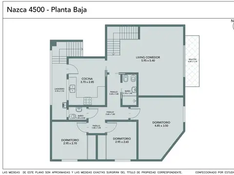 Depto Tipo Casa 4 ambientes con 3 baños