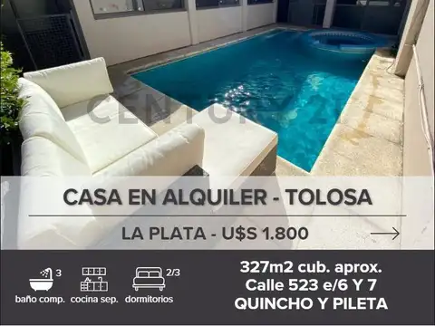 CASA EN ALQUILER TOLOSA LA PLATA