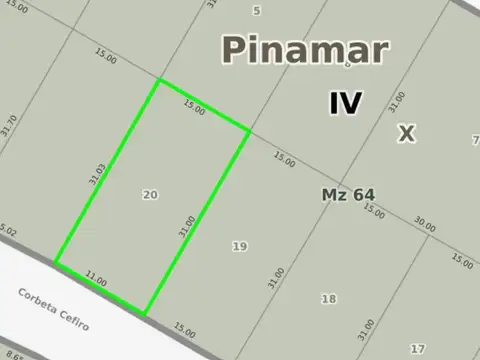 Terreno en Venta en Valeria del Mar, USD 240.000