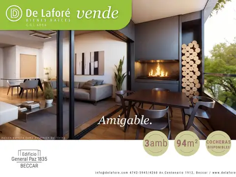 Departamento en Venta de 3 ambientes