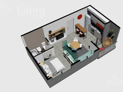 Departamento en Venta de 1 dormitorio