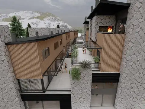 VENTA Depto 3 ambientes 78,5m2 vista a  la montaña y parrilla en balcón céntrica Villa La Angostura