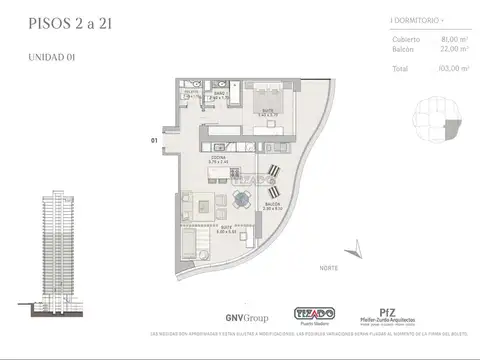 Departamento en Venta de 2 ambientes