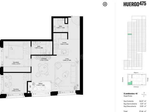 Departamento en Alquiler de 3 ambientes