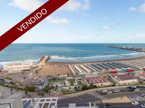 Moderno piso con vista al mar y quincho propio, en Playa Grande. TOUR VIRTUAL. VENDIDO