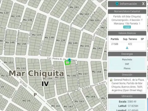 Terreno en Venta en Balneario Camet Norte, USD 29.000