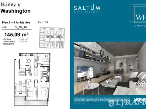 Departamento en Venta de 4 ambientes