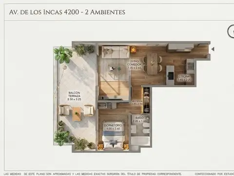Departamento en Venta de 2 ambientes