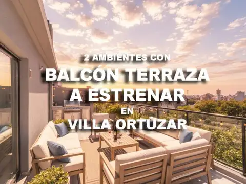 Departamento en Venta 2 Ambientes con Balcón Terraza a Estrenar en Villa Ortúzar