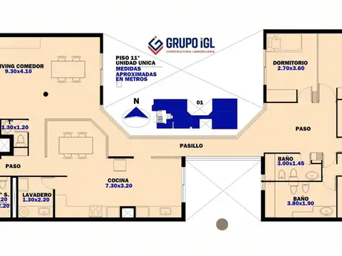 Departamento 8 ambientes con 3 baños