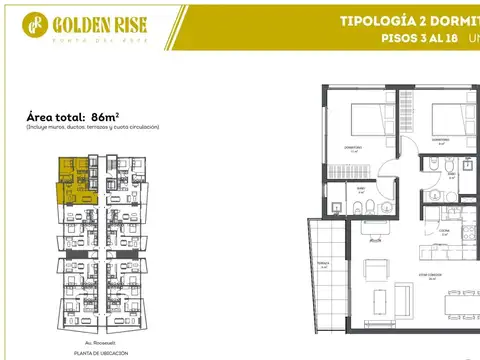 Departamento en Venta de 2 dormitorios