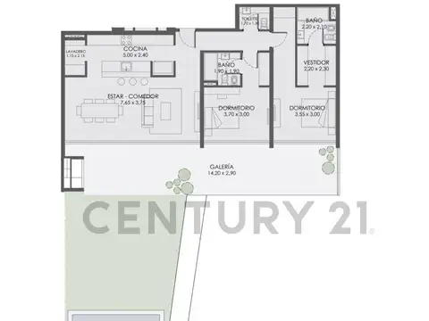 Departamento en Venta de 3 ambientes