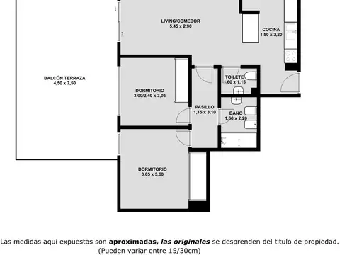 Departamento 3 ambientes con 1 baño