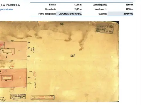 Terreno en Venta de 260,0 m2