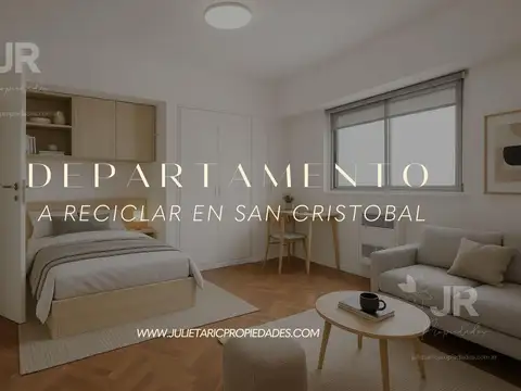 Departamento monoambiente en venta en san cristobal