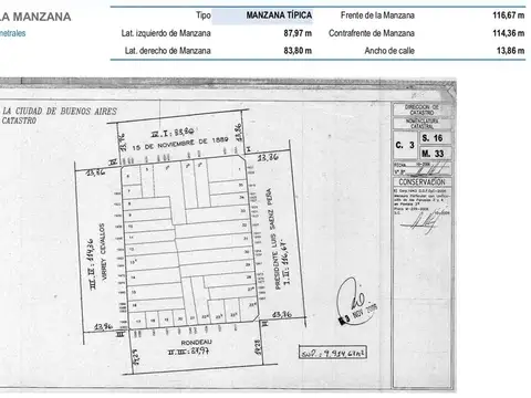 LOTE EN VENTA - PARQUE PATRICIOS