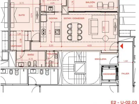 Departamento en Venta de 1 dormitorio