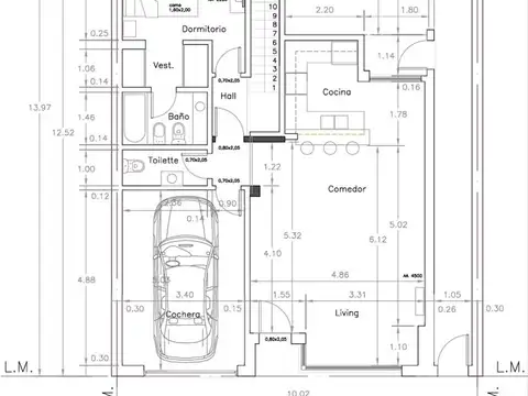 Depto Tipo Casa 4 ambientes con 3 baños