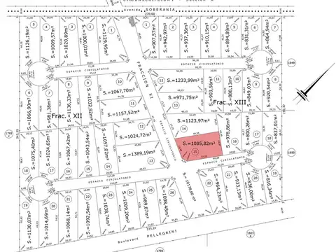Terreno en Venta de 1086,0 m2