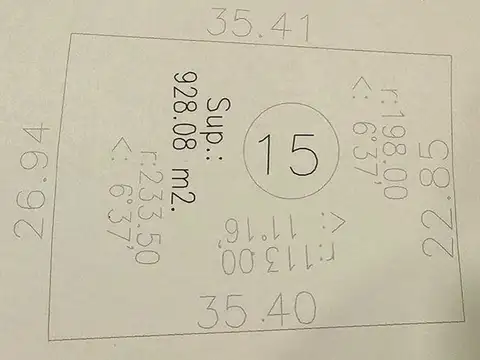 Terreno en Venta de 928,0 m2