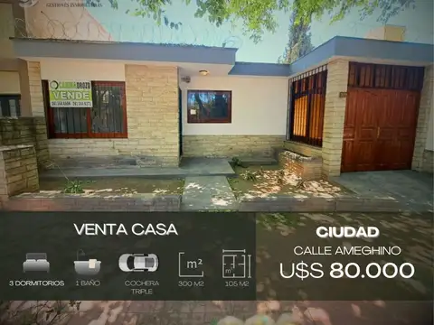 Casa en venta c/ cochera en 4.ª Sección Área Fundacional