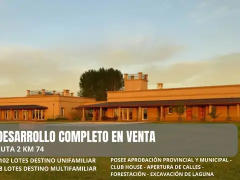 BARRIO CERRADO EN VENTA 260HAS RUTA 2