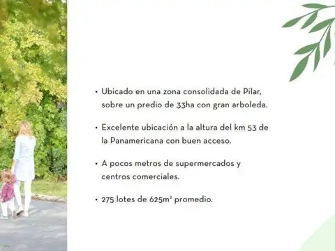 MLM. Venta de lote interno en Barrio La Estela, Pilar