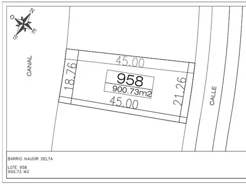 Terreno en Venta de 900,0 m2