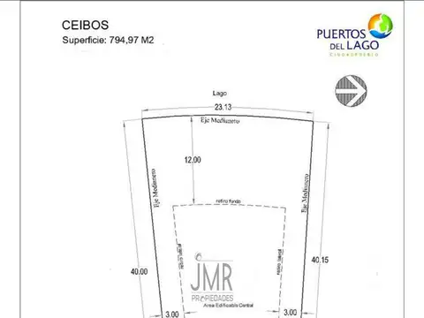 Terreno en Venta 23  mts Frente