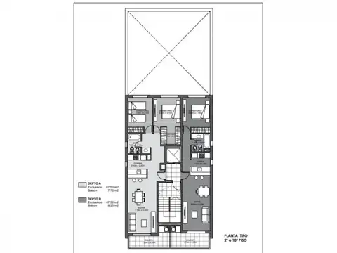 Departamento 2 ambientes con 1 baño