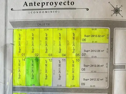 Terreno en Venta 33  mts Frente