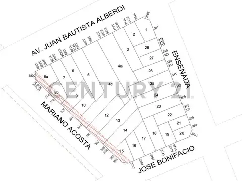 Terreno en Venta 8,66  mts Frente