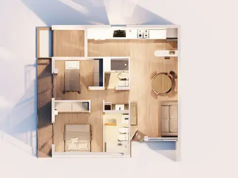 Departamento 4 ambientes con 1 baño