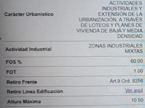 Terreno en Venta de 1250,0 m2