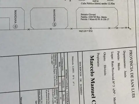 Terreno en Venta de 515,0 m2