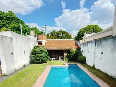 Exc. Lote de 8,66x23,82m con Quincho, Parrilla, Cochera, Fondo y Piscina