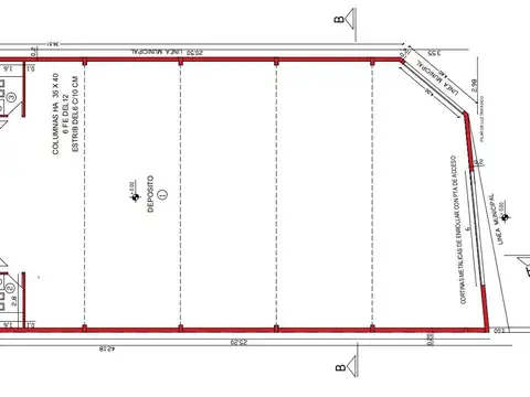 Galpon en Alquiler 14  mts Frente