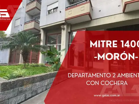 Alquiler Departamento 2 ambientes, con cochera en Moron Sur