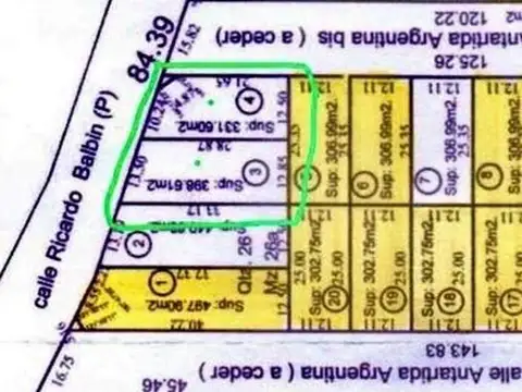 Terreno en Venta de 729,0 m2