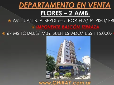 Balcon Terraza 28m2 Alberdi Esq Portela 208